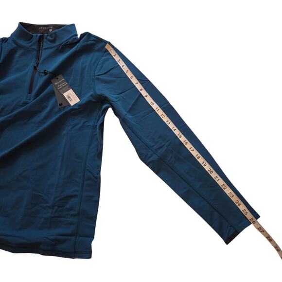 Greyson Golf Tate Quarter-zip Mockneck Shirt NWT Sea Turtle Teal Performance L - Picture 10 of 12